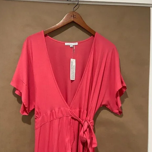 Young Fabulous & Broke High-Low Ruffle Wrap Dress Size XS - Picture 4 of 8